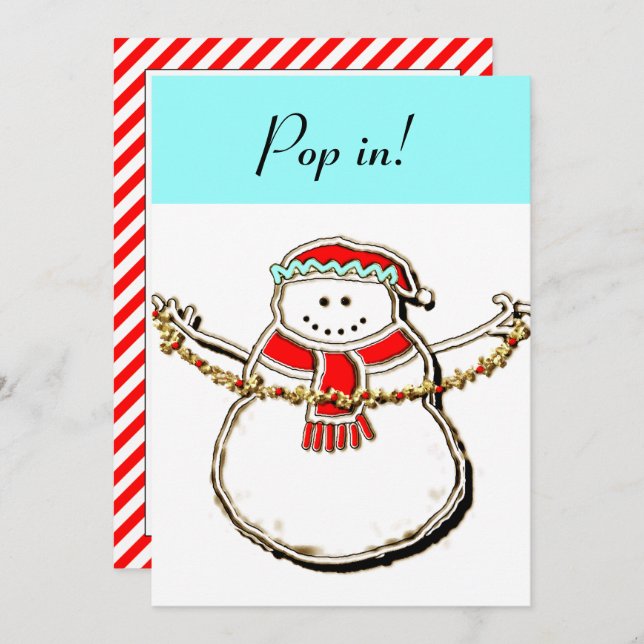 Convite de Holiday Open House (Frente/Verso)