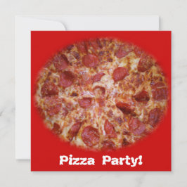 Convite de Hora da Pizza Party
