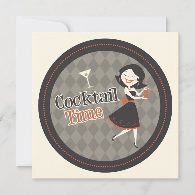 Convite de Hora do Cocktail (Frente)