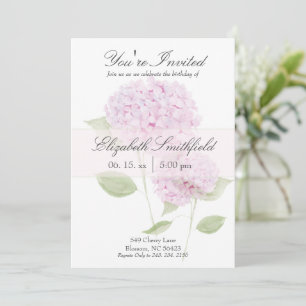 Convite de Hortênsia Rosa em Aquarela