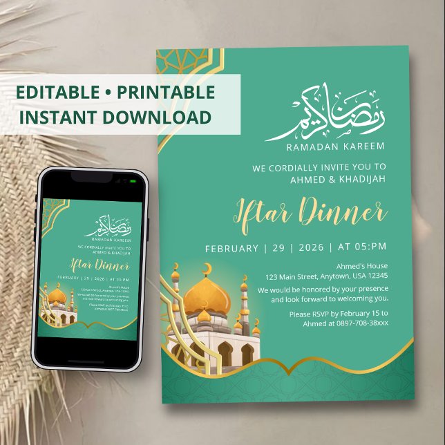 Convite de Iftar do Ramadan da Mesquita Geométrica (Criador carregado)