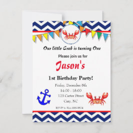 Convite de ilustração de caranguejo