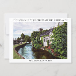 Convite de Ilustração de Ilha Verde