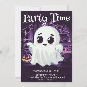 Convite de Ilustração Ghost Halloween