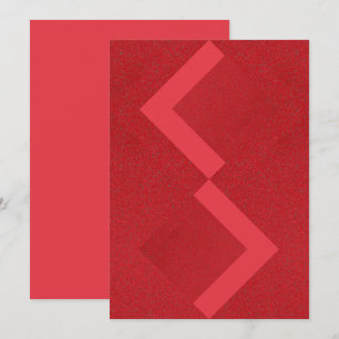 Convite de Impacto Vermelho Zigzag - Personalizáve
