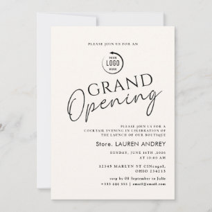 Convite de Inauguração Elegante Minimalista
