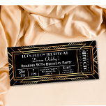 Convite de Ingresso em Grupo 20<br><div class="desc">Convite de 20 anos Proibição Era Harlem Noites Clube de Cotton Ouro Idade do Convite Tíquete de Admissão de Festa de Casamento Estrada 20 Convocação de Tíquete de Arte de Casino de Tíquete Preto e Dourado</div>