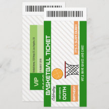 Convite de ingresso para festa de aniversário de b