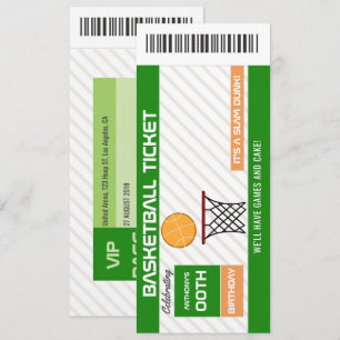 Convite de ingresso para festa de aniversário de b