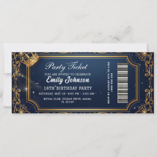 Convite de Ingresso para Festa de Aniversário Dour