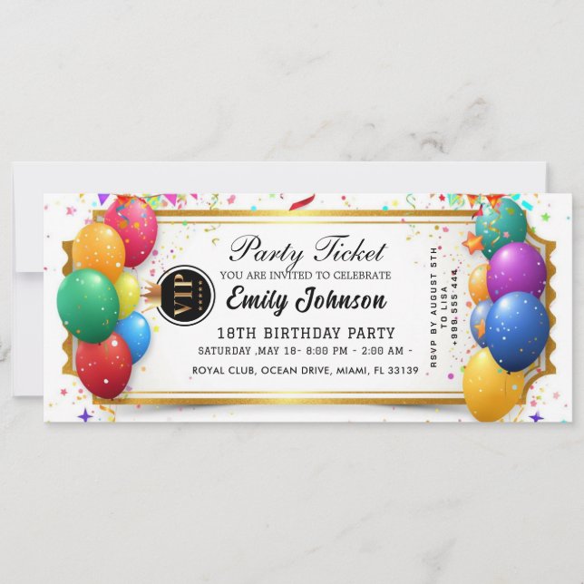 Convite de Ingresso para Festa de Ouro 2026 (Frente)