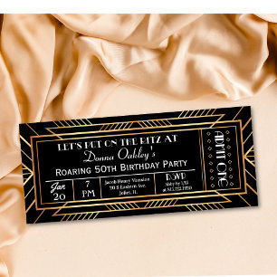 Convite de Ingresso para Festa dos Anos 20