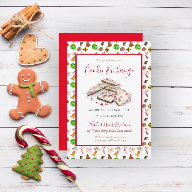 Convite de Intercâmbio de Biscoitos de Natal com A (Criador carregado)