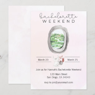 Convite de Janela de Avião de Despedida de Solteir