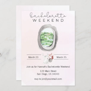 Convite de Janela Plano de Bachelorette de Aquarel