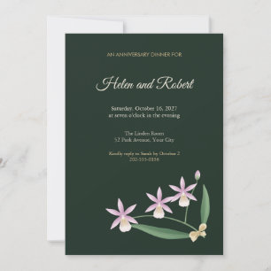 Convite de Jantar de Aniversário Floresta Verde Pl