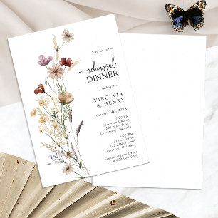 Convite de Jantar de Ensaios Boho Branco