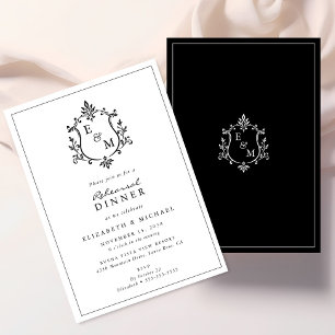 Convite de Jantar de Ensaios de Casamento com Bras