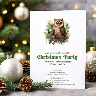 Convite de Jantar de Natal Minimalista Vintage Cor