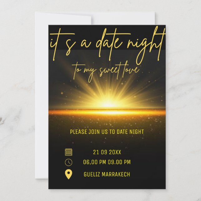 Convite de Jantar de Noite de Encontro, Convite de (Frente)