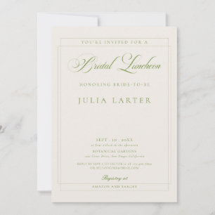 Convite de Jantar de Noiva em Marfim Clássico com 