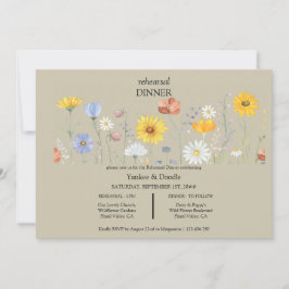 Convite de jantar para casamento de primavera com