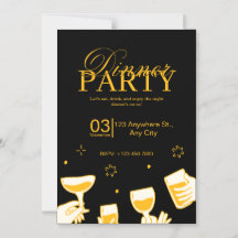 Convite de Jantar Personalizável
