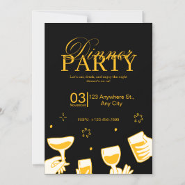 Convite de Jantar Personalizável