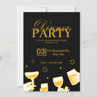Convite de Jantar Personalizável
