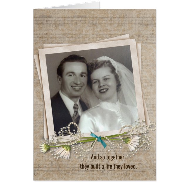 Convite de janto de aniversário com quadro de foto (Frente)