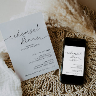 Convite de Janto de ensaio minimalista ARCHER