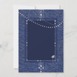 Convite de jeans e diamantes