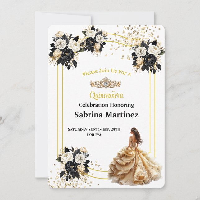 Convite de La Quinceanera (Frente)