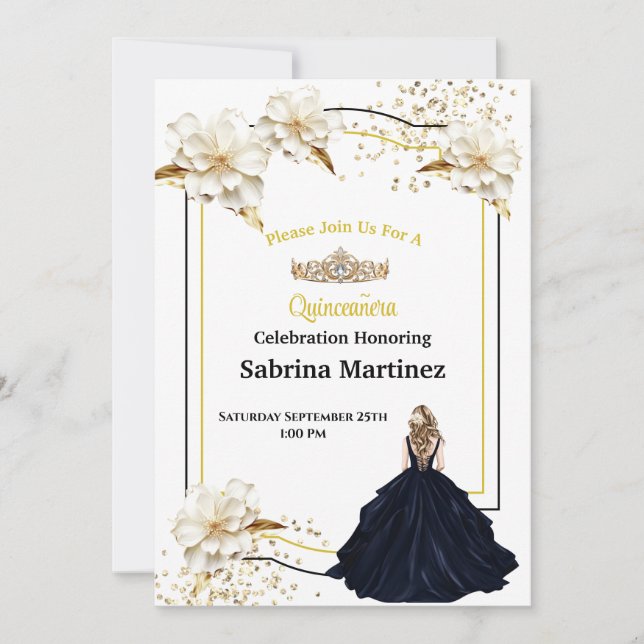 Convite de La Quinceanera (Frente)