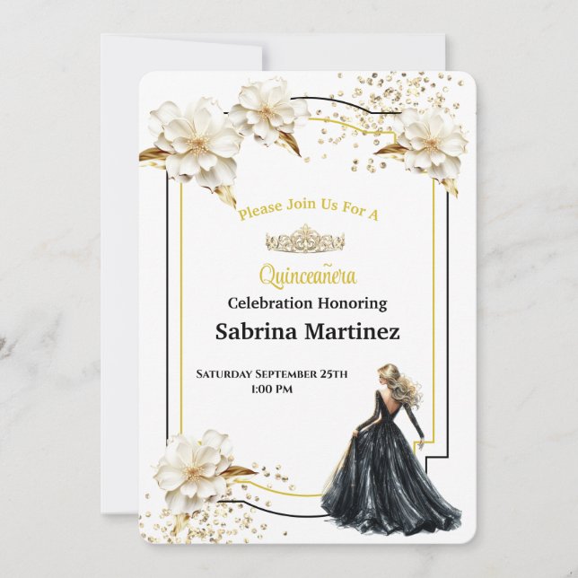 Convite de La Quinceanera (Frente)
