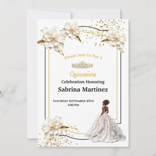 Convite de La Quinceanera (Frente)