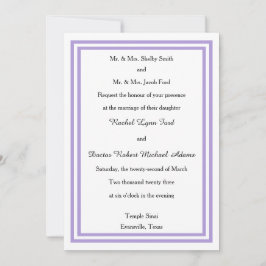 Convite de Lavanda Dupla - 5x7Wedding