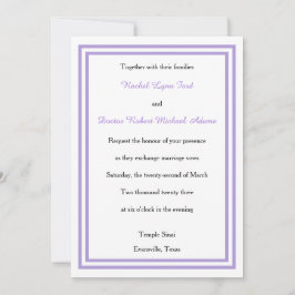 Convite de Lavanda Dupla - 5x7Wedding