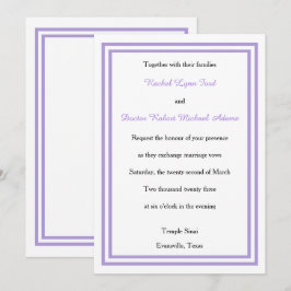 Convite de Lavanda Dupla - 5x7Wedding