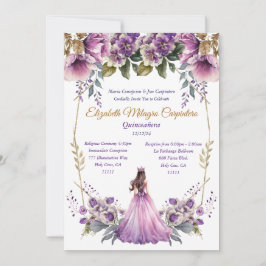Convite de Lilás Quinceañera
