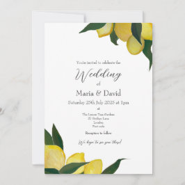 Convite de Limões Pintados a Óleo