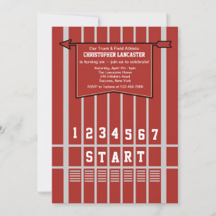 Convite de Linha de Início de Rastreio e Campo