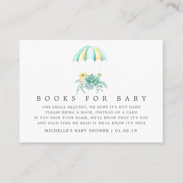 Convite de Livro para Chá de Bebê com Buquê Floral (Frente)