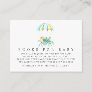 Convite de Livro para Chá de Bebê com Buquê Floral