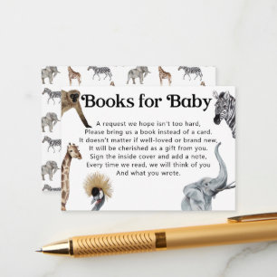 Convite de Livro Safari para Chá de fraldas