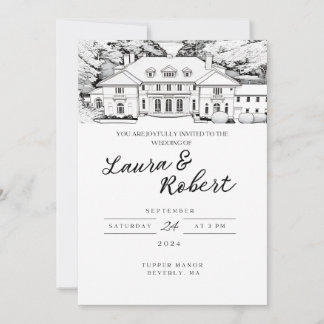 Convite de Local Personalizado Tupper Manor Massac