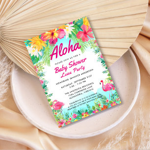 Convite de Luau, Chá de fraldas Tropical Aloha