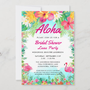 Convite de Luau, Chá de panela Tropical Aloha