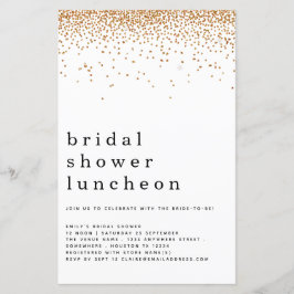 Convite de Lunchia do Chá de panela Dourado com Gl