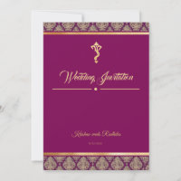 Convite de luxo étnico para casamento hindu indian